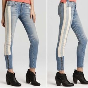 RAG & BONE Racer Relay Jeans Ankle Zip 25